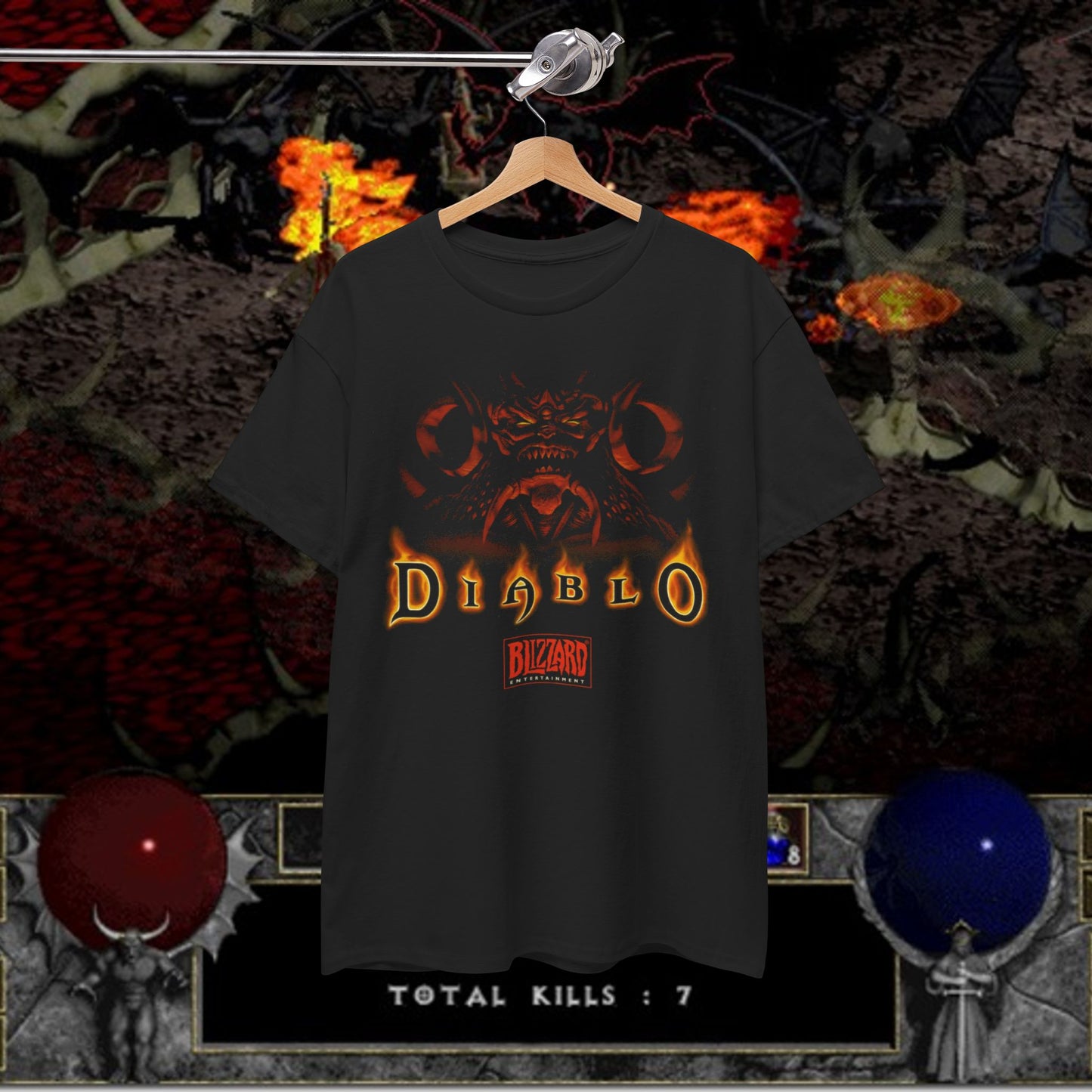 Vintage Diablo 1 Gaming Tee, Unisex Cotton Tshirt, Gamer Gift, Video Game Shirt, Diablo Fan Merchandise