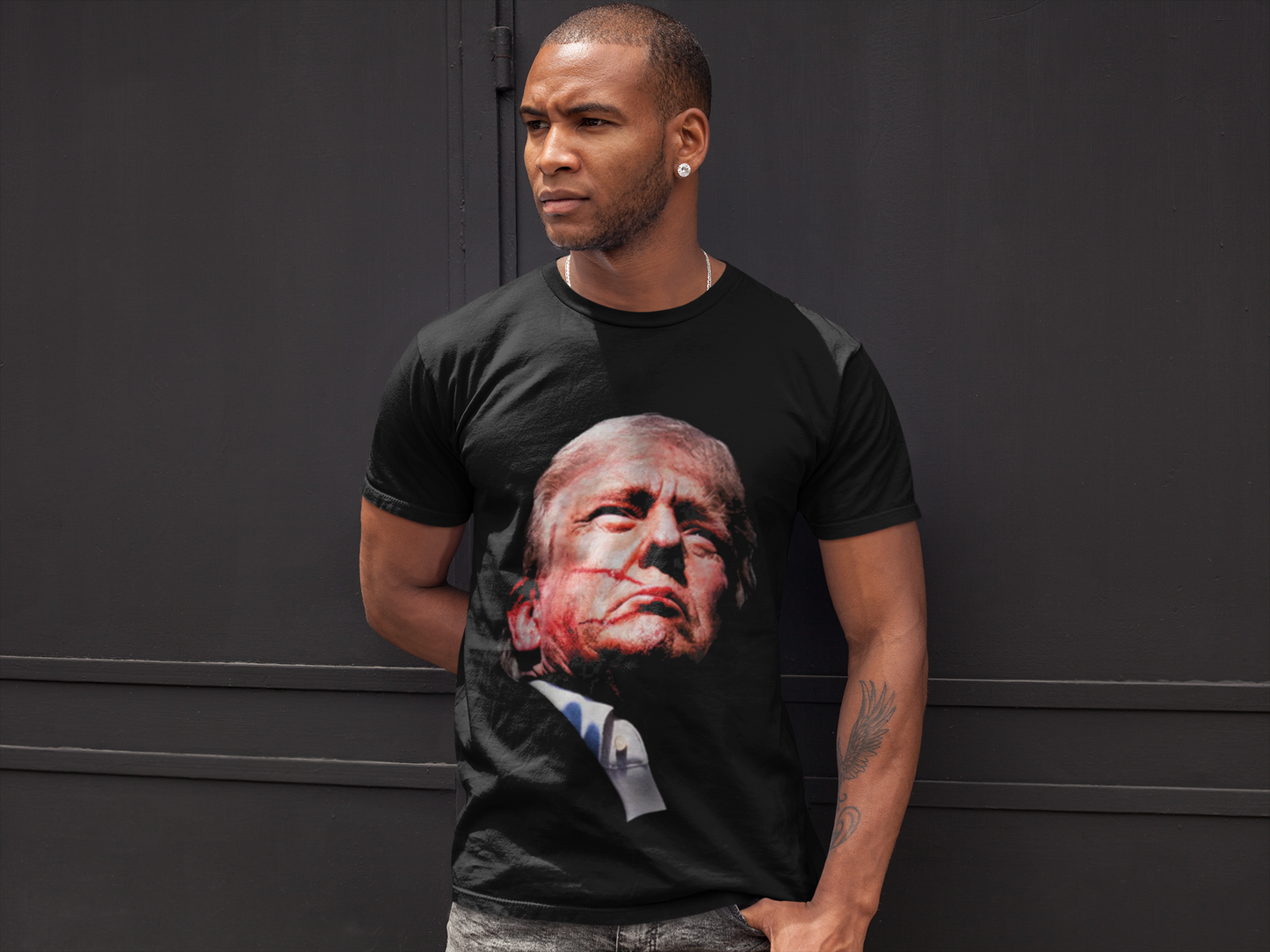 Trump Shooting 2025 T-Shirt, Unisex Heavy Cotton Tee for Trump Supporters, Political Statement Shirt, Patriotic Gift, Conservative Apparel,