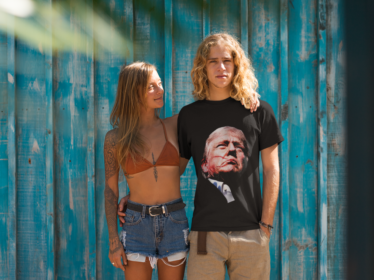 Trump Shooting 2025 T-Shirt, Unisex Heavy Cotton Tee for Trump Supporters, Political Statement Shirt, Patriotic Gift, Conservative Apparel,