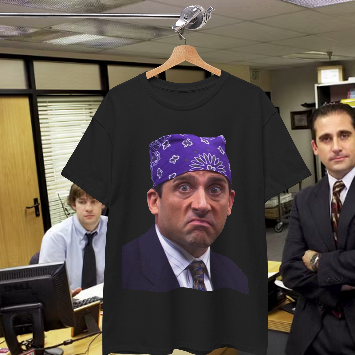 The Office Prision Mike Unisex Heavy Cotton Tee Shirt - Michael Scott, Steve Carell Fan Gift, Dundie Award Costume